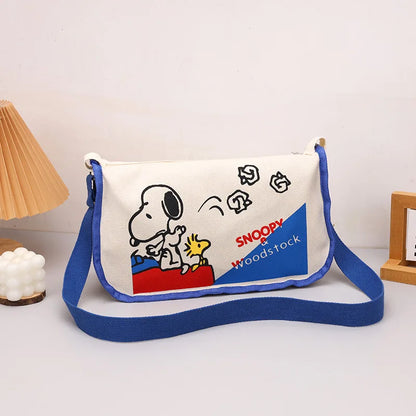 Bolsa Tote Feminina Mickey & Snoopy Grande em Canvas Casual
