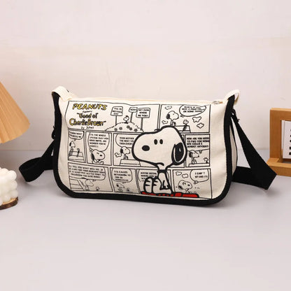 Bolsa Tote Feminina Mickey & Snoopy Grande em Canvas Casual
