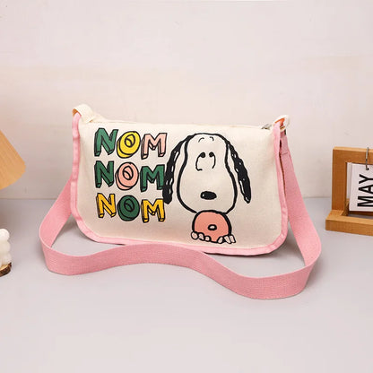 Bolsa Tote Feminina Mickey & Snoopy Grande em Canvas Casual