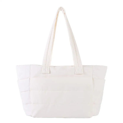 Bolsa Tote Feminina Grande Poliéster Multi Bolsos Casual