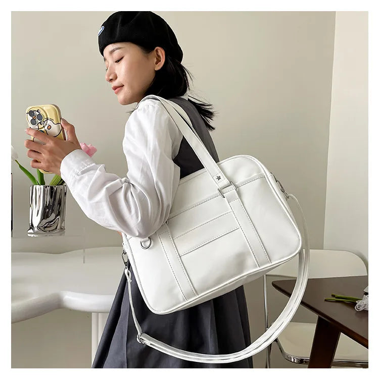 Bolsa Feminina JK Japonesa em PU Crossbody e Tote Escolar