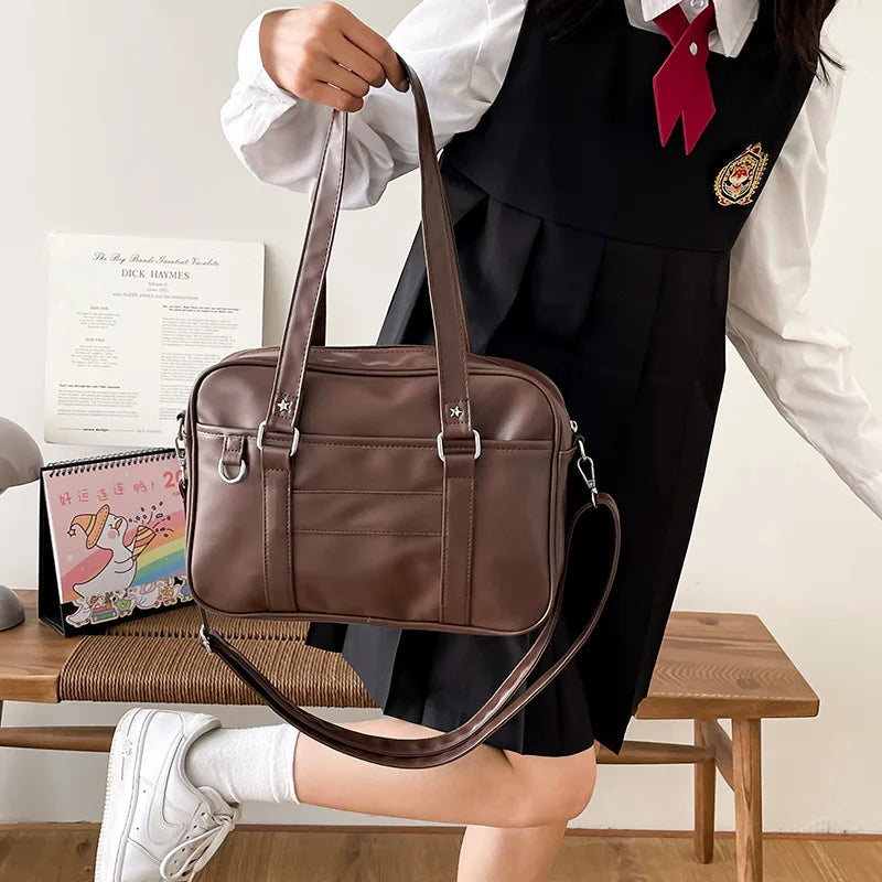 Bolsa Feminina JK Japonesa em PU Crossbody e Tote Escolar