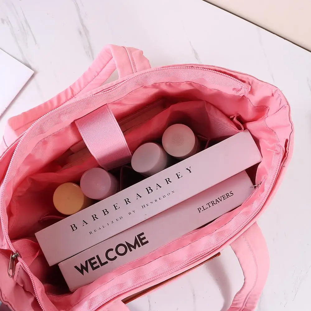 Bolsa Tote Feminina Grande Poliéster Multi Bolsos Casual