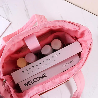 Bolsa Tote Feminina Grande Poliéster Multi Bolsos Casual