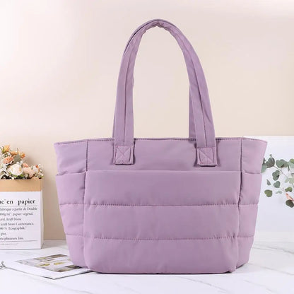 Bolsa Tote Feminina Grande Poliéster Multi Bolsos Casual